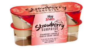 Sling Shots Likör Strawberry Surprise 24er Pack mit 3cl 16% Vol. Australien